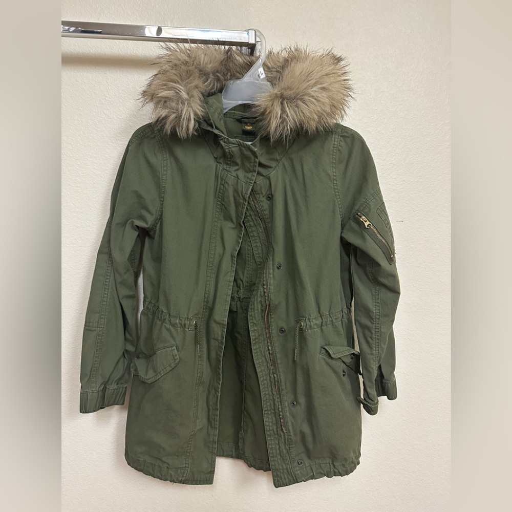 Girls Gap Parka Hooded Light Jacket